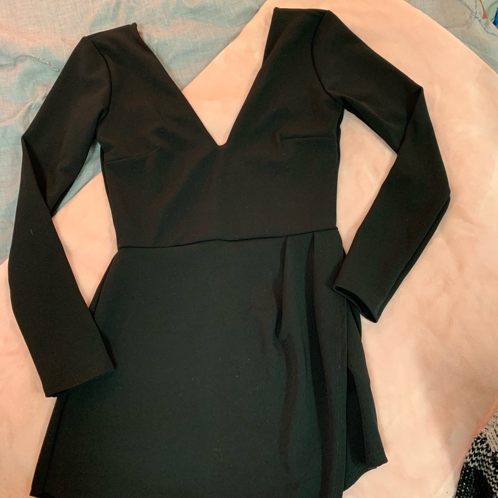 Black low back romper